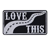 Écusson Thermocollant Route66 à coudre/à repasser "LOVE THIS" Écusson Biker Patch Écusson Nostalgie Vintage Motard Application à coudre | 90x50mm