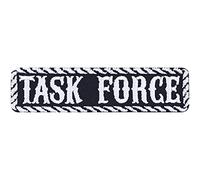 Écusson Thermocollant TASK FORCE |Patch brodé à l'effigie d'une unité spéciale | Patch de moralité tactique à coudre/à repasser | militaire Applique pour tous les tissus | 100x25mm