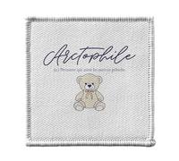 Ecusson Thermocollant Vetement 7x7cm - Arctophile Ours en Peluche Ourson Collectionneur - Patch a Repasser pour Reparation ou Customisation T-shirt Sac Jeans Imprime en France