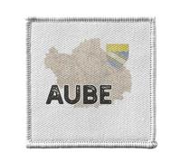 Ecusson Thermocollant Vetement 7x7cm - Aube 10 Département Troyes Carte Ancienne France - Patch a Repasser pour Reparation ou Customisation T-shirt Sac Jeans Imprime en France