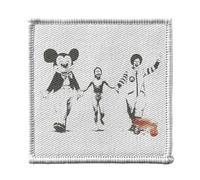 Ecusson Thermocollant Vetement 7x7cm - Banksy Napalm Mickey Ronald Guerre Vietnam - Patch a Repasser pour Reparation ou Customisation T-shirt Sac Jeans Imprime en France