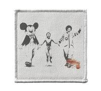 Ecusson Thermocollant Vetement 7x7cm - Banksy Napalm Mickey Ronald Vietnam - Patch a Repasser pour Reparation ou Customisation T-shirt Sac Jeans Imprime en France