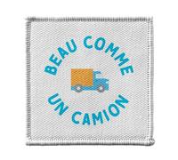 Ecusson Thermocollant Vetement 7x7cm - Beau Comme un Camion Enfant Mignon - Patch a Repasser pour Reparation ou Customisation T-shirt Sac Jeans Imprime en France