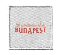 Ecusson Thermocollant Vetement 7x7cm - Budapest Minimalist Voyage Hongrie Tourisme - Patch a Repasser pour Reparation ou Customisation T-shirt Sac Jeans Imprime en France