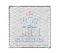 Ecusson Thermocollant Vetement 7x7cm - Certifié meilleur Filleul de l'univers - Patch a Repasser pour Reparation ou Customisation T-shirt Sac Jeans Imprime en France