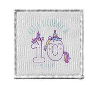 Ecusson Thermocollant Vetement 7x7cm - Cette Licorne À 10 Ans Anniversaire Celebration Enfant Cadeau - Patch a Repasser pour Reparation ou Customisation T-shirt Sac Jeans Imprime en France