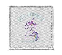 Ecusson Thermocollant Vetement 7x7cm - Cette Licorne À 2 Ans Anniversaire Celebration Enfant Cadeau - Patch a Repasser pour Reparation ou Customisation T-shirt Sac Jeans Imprime en France