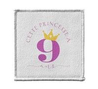 Ecusson Thermocollant Vetement 7x7cm - Cette Princesse À 9 Ans Anniversaire Celebration Enfant Cadeau - Patch a Repasser pour Reparation ou Customisation T-shirt Sac Jeans Imprime en France