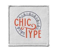 Ecusson Thermocollant Vetement 7x7cm - Chic Type Expression Français Gentil - Patch a Repasser pour Reparation ou Customisation T-shirt Sac Jeans Imprime en France