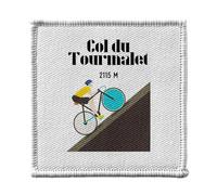 Ecusson Thermocollant Vetement 7x7cm - Col du Tourmalet Vélo France Cyclisme Tour Course Pyrénées - Patch a Repasser pour Reparation ou Customisation T-shirt Sac Jeans Imprime en France