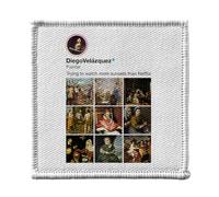 Ecusson Thermocollant Vetement 7x7cm - Diego Velazquez Réseaux Sociaux Peinture Peintre - Patch a Repasser pour Reparation ou Customisation T-shirt Sac Jeans Imprime en France