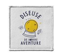 Ecusson Thermocollant Vetement 7x7cm - Diseuse de Bonne Aventure Boule de crystal Tarot - Patch a Repasser pour Reparation ou Customisation T-shirt Sac Jeans Imprime en France