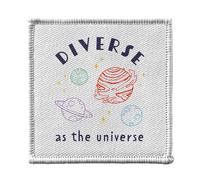 Ecusson Thermocollant Vetement 7x7cm - Diverse as the Universe LGBTQ+ Gay Lesbien - Patch a Repasser pour Reparation ou Customisation T-shirt Sac Jeans Imprime en France