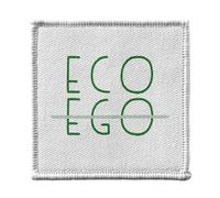 Ecusson Thermocollant Vetement 7x7cm - Eco Not Ego Écologie Environnement Bio Diversité - Patch a Repasser pour Reparation ou Customisation T-shirt Sac Jeans Imprime en France