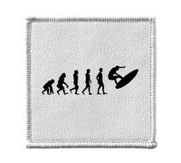 Ecusson Thermocollant Vetement 7x7cm - Evolution Surf Surfer Mer Sport Athlète Vague - Patch a Repasser pour Reparation ou Customisation T-shirt Sac Jeans Imprime en France