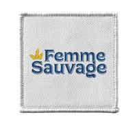 Ecusson Thermocollant Vetement 7x7cm - Femme Sauvage Nature Culture Bohème - Patch a Repasser pour Reparation ou Customisation T-shirt Sac Jeans Imprime en France