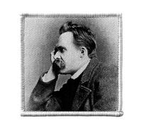 Ecusson Thermocollant Vetement 7x7cm - Friedrich Nietzsche Philosophe Celebrite Portrait Vintage - Patch a Repasser pour Reparation ou Customisation T-shirt Sac Jeans Imprime en France