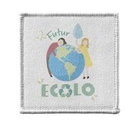 Ecusson Thermocollant Vetement 7x7cm - Futur Ecolo Héros Environnement Avenir - Patch a Repasser pour Reparation ou Customisation T-shirt Sac Jeans Imprime en France