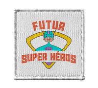 Ecusson Thermocollant Vetement 7x7cm - Futur SuperHeros BD Comics Légende - Patch a Repasser pour Reparation ou Customisation T-shirt Sac Jeans Imprime en France