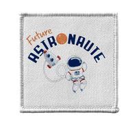 Ecusson Thermocollant Vetement 7x7cm - Future Astronaute Métier de Rêve Ciel Lune - Patch a Repasser pour Reparation ou Customisation T-shirt Sac Jeans Imprime en France