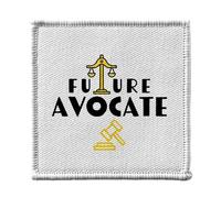 Ecusson Thermocollant Vetement 7x7cm - Future Avocate Métier Justice - Patch a Repasser pour Reparation ou Customisation T-shirt Sac Jeans Imprime en France