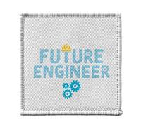 Ecusson Thermocollant Vetement 7x7cm - Future Engineer Job Science - Patch a Repasser pour Reparation ou Customisation T-shirt Sac Jeans Imprime en France