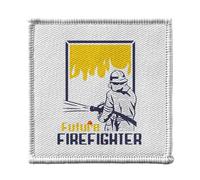 Ecusson Thermocollant Vetement 7x7cm - Future Firefighter Job Heroes - Patch a Repasser pour Reparation ou Customisation T-shirt Sac Jeans Imprime en France