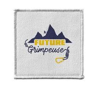 Ecusson Thermocollant Vetement 7x7cm - Future Grimpeuse Sport Outdoor Aventure Escalade - Patch a Repasser pour Reparation ou Customisation T-shirt Sac Jeans Imprime en France