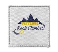 Ecusson Thermocollant Vetement 7x7cm - Future Rock Climber Sport Outdoor - Patch a Repasser pour Reparation ou Customisation T-shirt Sac Jeans Imprime en France