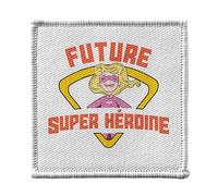 Ecusson Thermocollant Vetement 7x7cm - Future Super Héroïne Rêve Enfant - Patch a Repasser pour Reparation ou Customisation T-shirt Sac Jeans Imprime en France