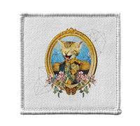 Ecusson Thermocollant Vetement 7x7cm - Général Chaton Portrait Mignon Collage Art Surréalisme - Patch a Repasser pour Reparation ou Customisation T-shirt Sac Jeans Imprime en France