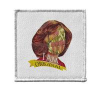 Ecusson Thermocollant Vetement 7x7cm - I am Original Botanique Collage Nature Fleurs Vintage Lady 50's Parodie Surrealisme Zoomer - Patch a Repasser pour Reparation ou Customisation T-shirt Sac Jeans