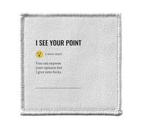 Ecusson Thermocollant Vetement 7x7cm - I See Your Point Work Office Email Funny Icon - Patch a Repasser pour Reparation ou Customisation T-shirt Sac Jeans Imprime en France