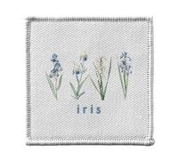 Ecusson Thermocollant Vetement 7x7cm - Iris Fleurs Minimaliste Chic Amour - Patch a Repasser pour Reparation ou Customisation T-shirt Sac Jeans Imprime en France