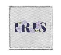 Ecusson Thermocollant Vetement 7x7cm - Iris Fleurs Minimaliste Chic Jardin Amour - Patch a Repasser pour Reparation ou Customisation T-shirt Sac Jeans Imprime en France