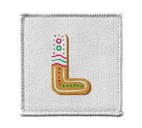 Ecusson Thermocollant Vetement 7x7cm - L Lena Leo Lucas Lettre Alphabet Prénom Noel Enfant - Patch a Repasser pour Reparation ou Customisation T-shirt Sac Jeans Imprime en France