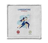 Ecusson Thermocollant Vetement 7x7cm - L'Argentine M'Appelle Voyage Passion Tango Dance - Patch a Repasser pour Reparation ou Customisation T-shirt Sac Jeans Imprime en France