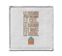Ecusson Thermocollant Vetement 7x7cm - Le Chemin N'est Pas Dans Le Ciel Méditation Spiritualité Sagesse Buddha Inspiration - Patch a Repasser pour Reparation ou Customisation T-shirt Sac Jeans