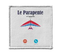 Ecusson Thermocollant Vetement 7x7cm - Le Parapente M'Appelle Sport Extrême Outdoor - Patch a Repasser pour Reparation ou Customisation T-shirt Sac Jeans Imprime en France