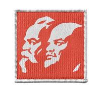 Ecusson Thermocollant Vetement 7x7cm - Lenine Marx Communiste Revolution URSS Russie - Patch a Repasser pour Reparation ou Customisation T-shirt Sac Jeans Imprime en France