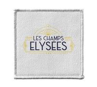 Ecusson Thermocollant Vetement 7x7cm - Les Champs Elysées Paris France Luxe Style Architecture - Patch a Repasser pour Reparation ou Customisation T-shirt Sac Jeans Imprime en France