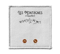 Ecusson Thermocollant Vetement 7x7cm - Les Montagnes M'Appellent Outdoor Aventure - Patch a Repasser pour Reparation ou Customisation T-shirt Sac Jeans Imprime en France