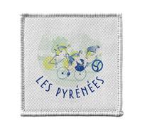 Ecusson Thermocollant Vetement 7x7cm - Les Pyrénées Peloton Vélo France Cyclisme Tour Montagnes - Patch a Repasser pour Reparation ou Customisation T-shirt Sac Jeans Imprime en France