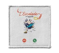 Ecusson Thermocollant Vetement 7x7cm - L'Escalade M'Appelle Sport Outdoor - Patch a Repasser pour Reparation ou Customisation T-shirt Sac Jeans Imprime en France