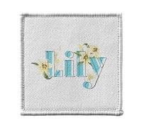 Ecusson Thermocollant Vetement 7x7cm - Lily Flowers Minimalist Chic Garden Love - Patch a Repasser pour Reparation ou Customisation T-shirt Sac Jeans Imprime en France