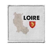 Ecusson Thermocollant Vetement 7x7cm - Loire 42 Département Saint Etienne Carte Ancienne Rare - Patch a Repasser pour Reparation ou Customisation T-shirt Sac Jeans Imprime en France