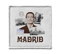 Ecusson Thermocollant Vetement 7x7cm - Madrid Vintage Voyage Culture Artiste Espagne - Patch a Repasser pour Reparation ou Customisation T-shirt Sac Jeans Imprime en France
