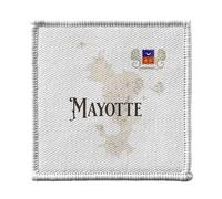 Ecusson Thermocollant Vetement 7x7cm - Mayotte 976 Département Outre Mer Carte Ancienne Rare - Patch a Repasser pour Reparation ou Customisation T-shirt Sac Jeans Imprime en France