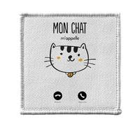 Ecusson Thermocollant Vetement 7x7cm - Mon Chat M'Appelle Chaton Animaux Mignon - Patch a Repasser pour Reparation ou Customisation T-shirt Sac Jeans Imprime en France