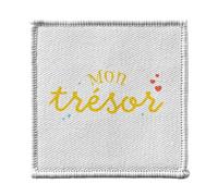 Ecusson Thermocollant Vetement 7x7cm - Mon Trésor Bébé Mignon Parent - Patch a Repasser pour Reparation ou Customisation T-shirt Sac Jeans Imprime en France